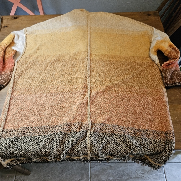 Free People Oversized Sunset Park Cardigan Sweater Low Sun Combo Size Large - Picture 10 of 10